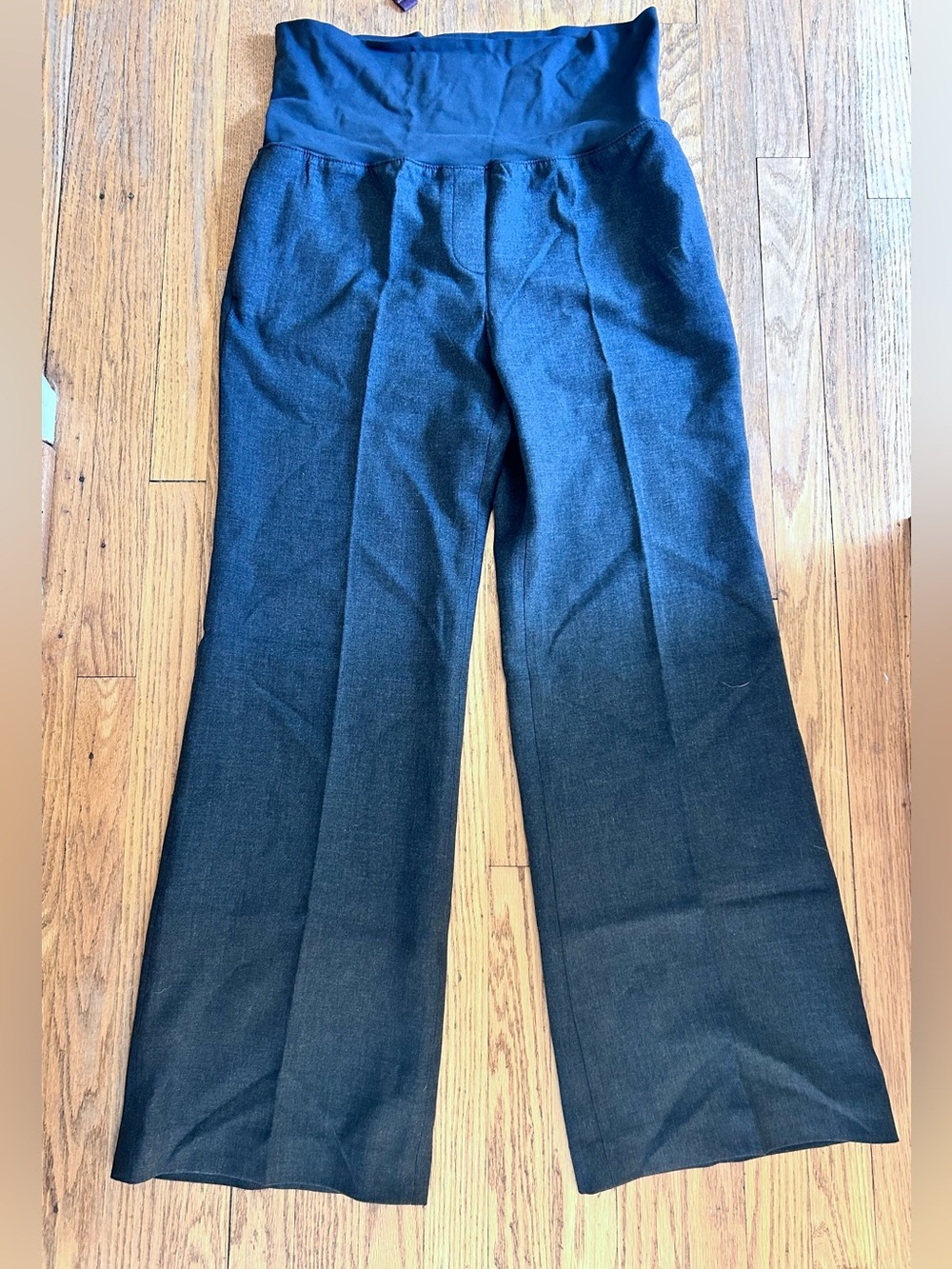 NWT LOFT Women’s Maternity Charcoal Straight-Leg Trousers